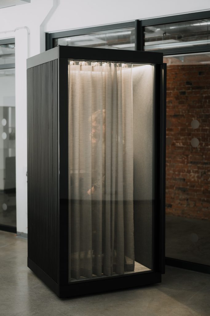 ARKA Silent SOLO acoustic pod with curtains