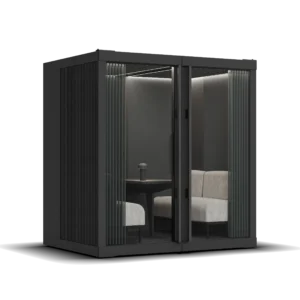 ARKA Silent QUAD four-person acoustic pod, Charcoal finish